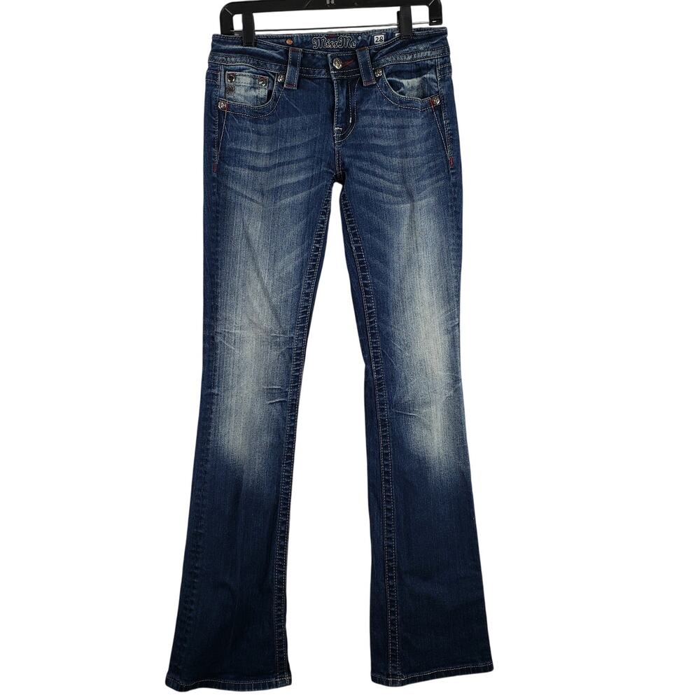Miss Me Women's 28 Signature Bootcut‎ Jeans Embroidered Boho Bling Pockets Bling
